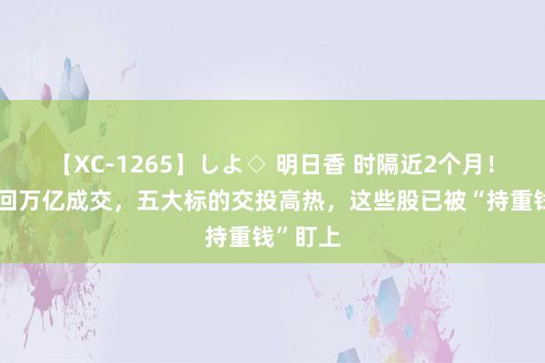 【XC-1265】しよ◇ 明日香 时隔近2个月！两市重回万亿成交，五大标的交投高热，这些股已被“持重钱”盯上