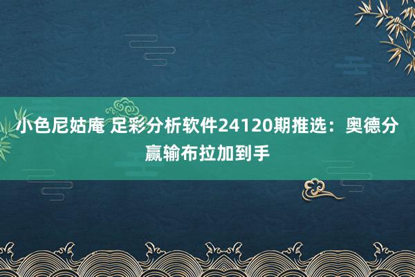 小色尼姑庵 足彩分析软件24120期推选：奥德分赢输布拉加到手