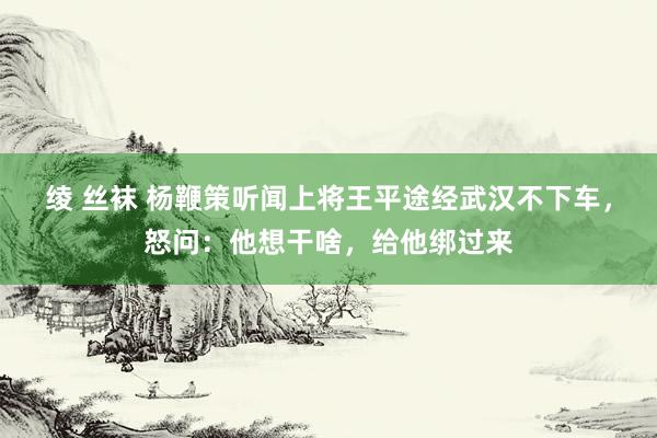 绫 丝袜 杨鞭策听闻上将王平途经武汉不下车，怒问：他想干啥，给他绑过来