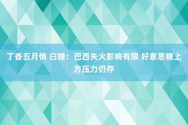 丁香五月情 白糖：巴西失火影响有限 好意思糖上方压力仍存