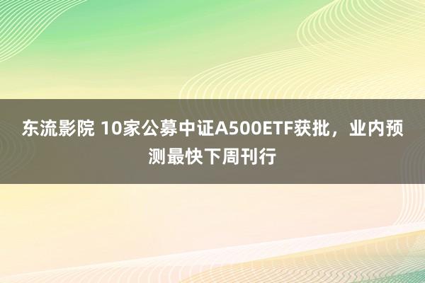 东流影院 10家公募中证A500ETF获批，业内预测最快下周刊行