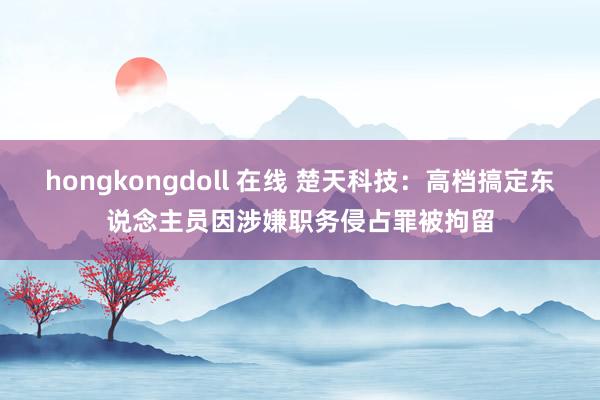 hongkongdoll 在线 楚天科技：高档搞定东说念主员因涉嫌职务侵占罪被拘留