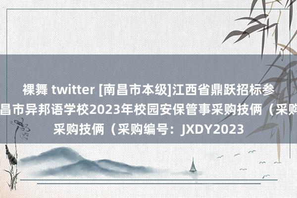 裸舞 twitter [南昌市本级]江西省鼎跃招标参谋有限公司对于南昌市异邦语学校2023年校园安保管事采购技俩（采购编号：JXDY2023